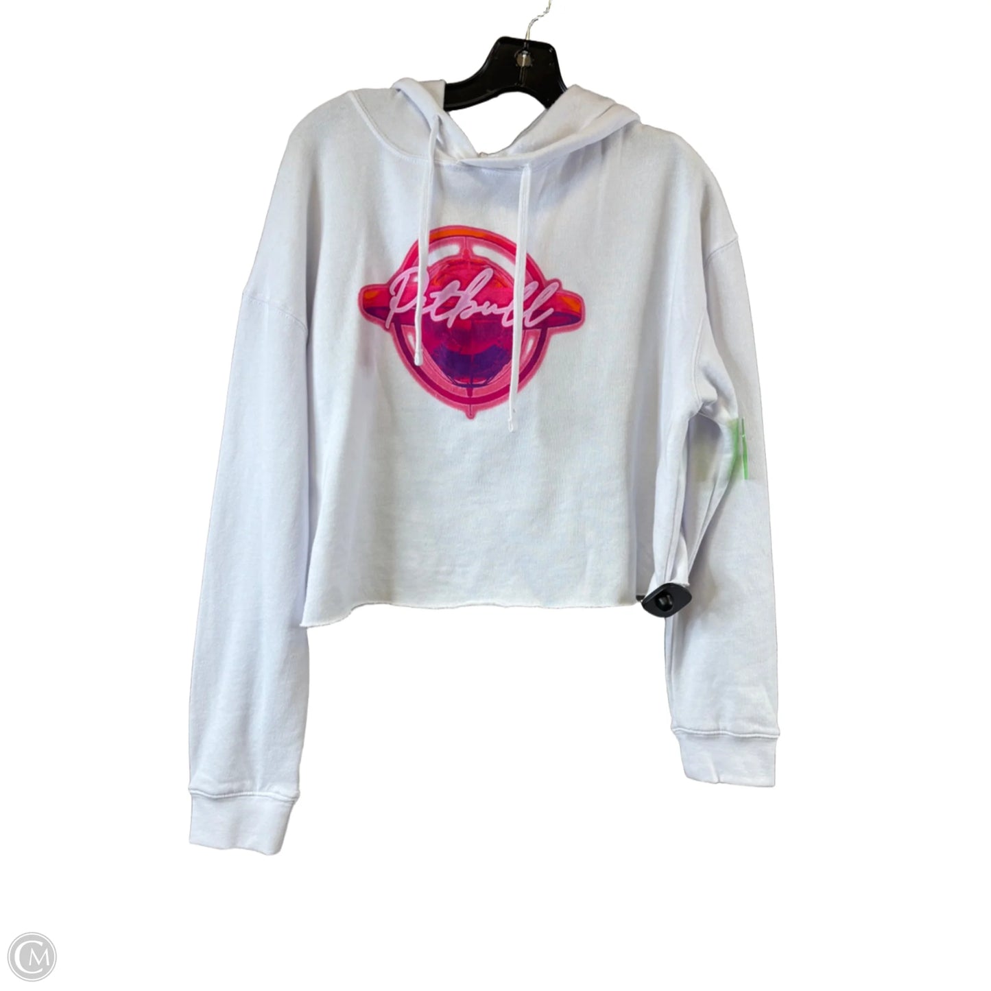 Top Long Sleeve By Clothes Mentor In Pink & White, Size: M
