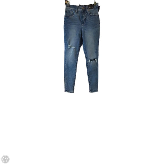 Jeans Skinny By Express In Blue Denim, Size: 0