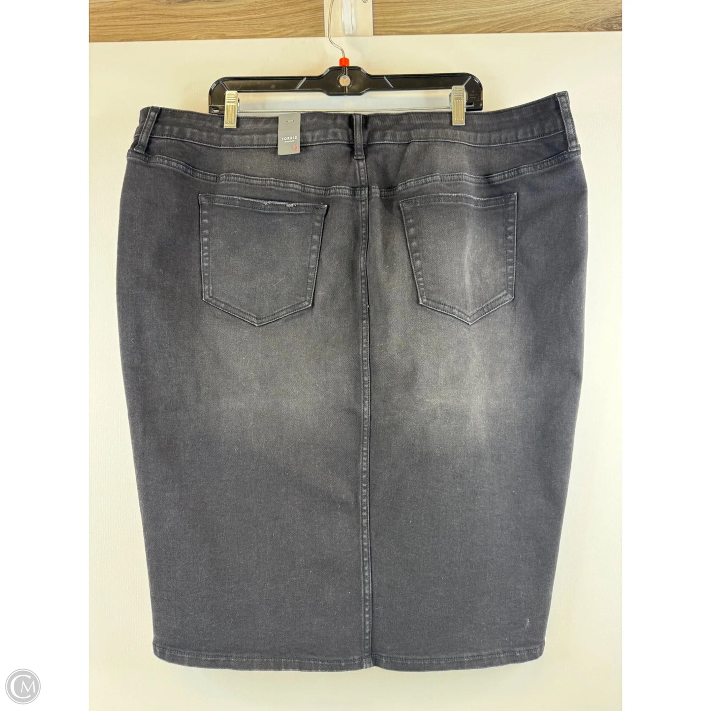 Skirt Maxi By Torrid In Black Denim, Size: 20