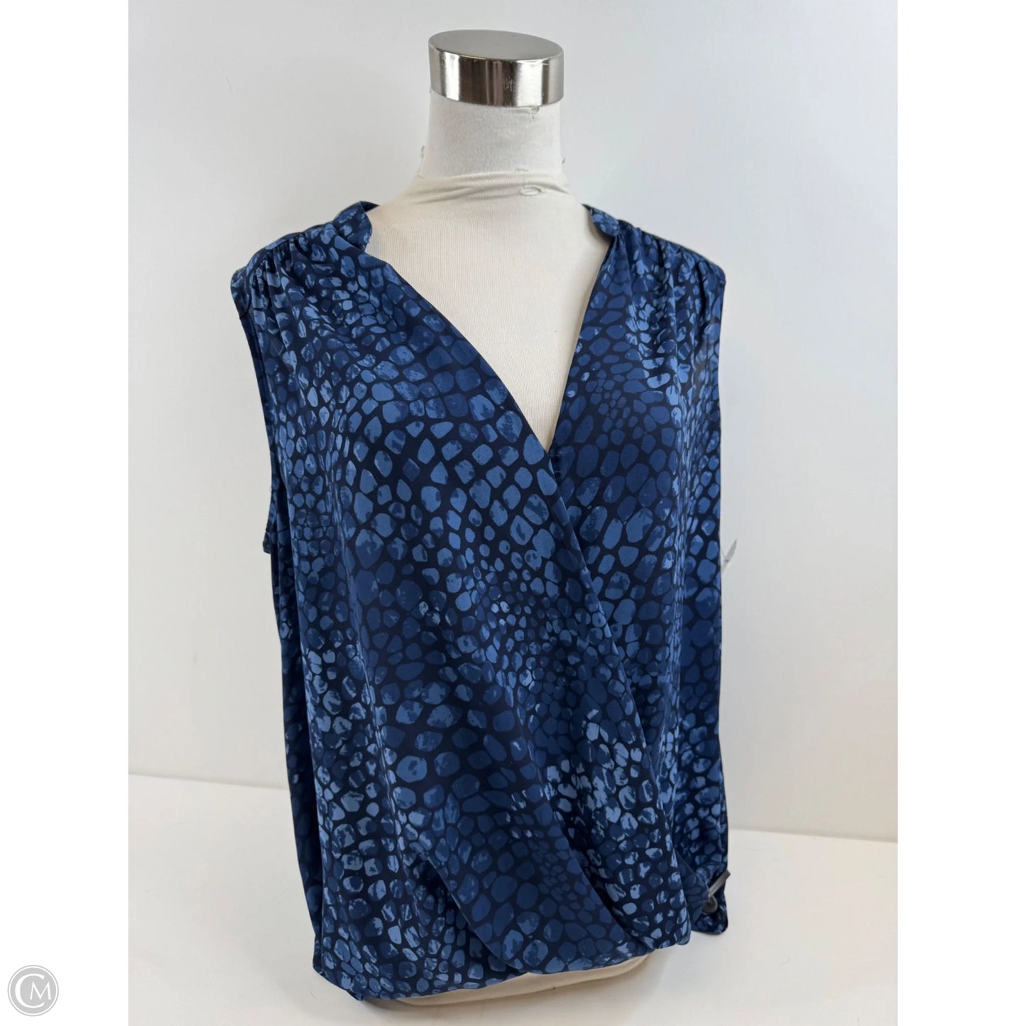 Top Sleeveless By Inc In Black & Blue, Size: L