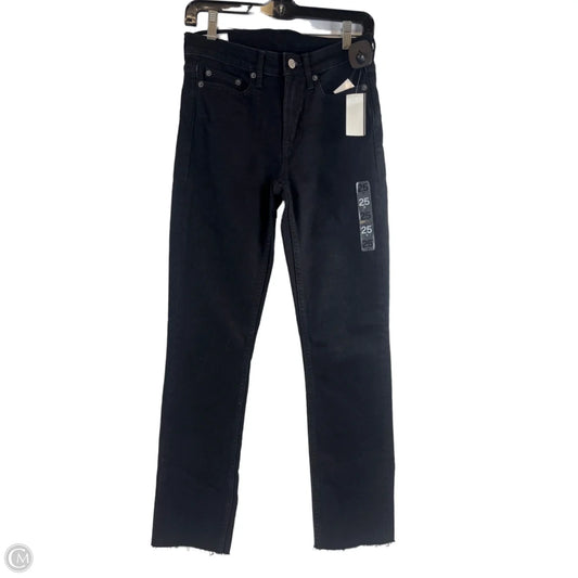Jeans Skinny By Gap In Black Denim, Size: 0