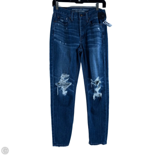 Jeans Skinny By American Eagle In Blue Denim, Size: 2
