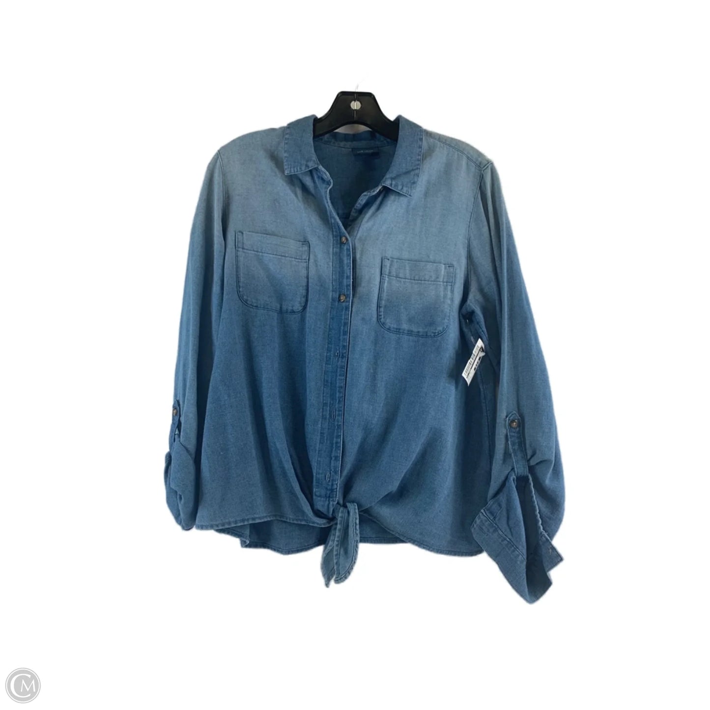 Top Long Sleeve By J. Jill In Blue Denim, Size: S