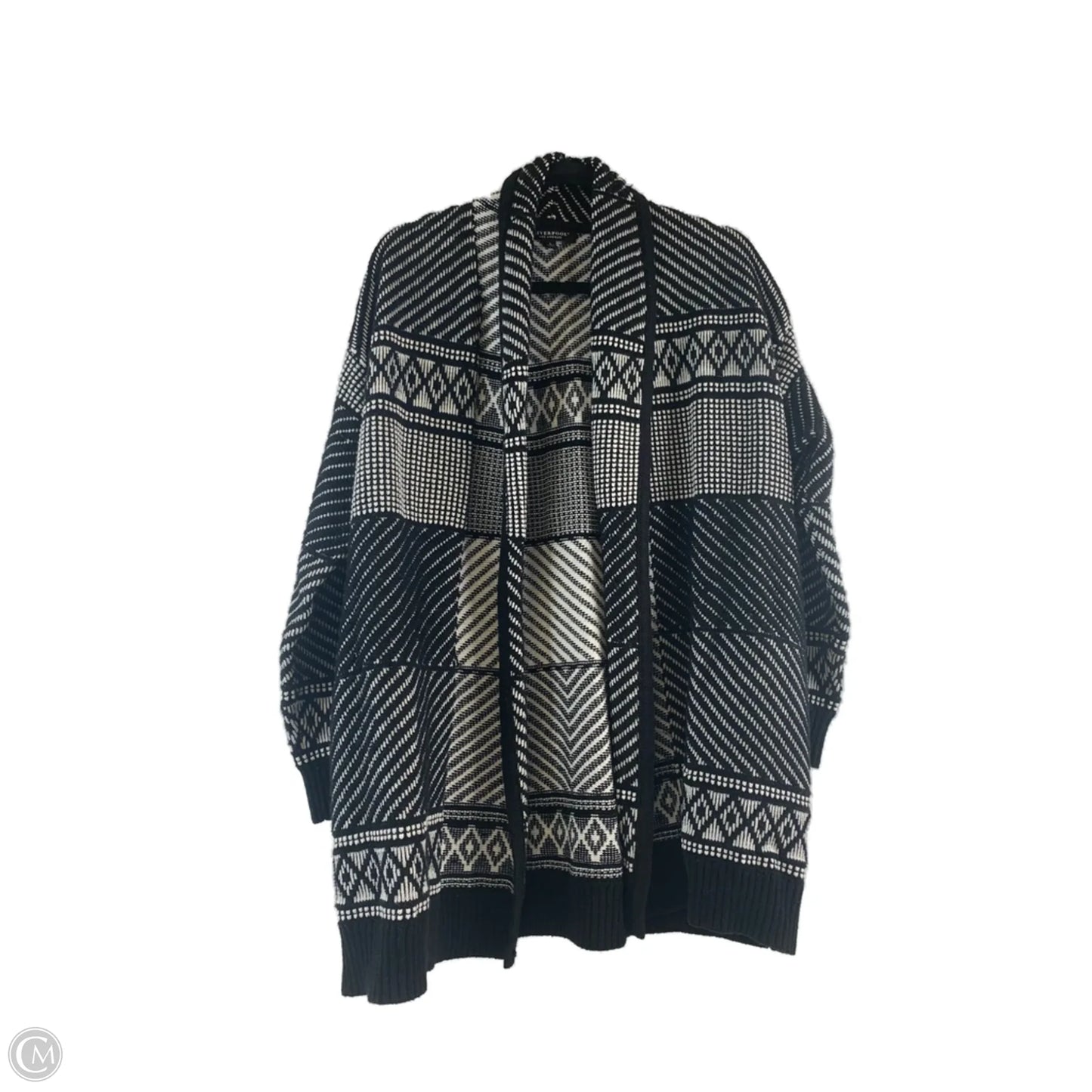 Sweater Cardigan By Liverpool In Black & White, Size: L