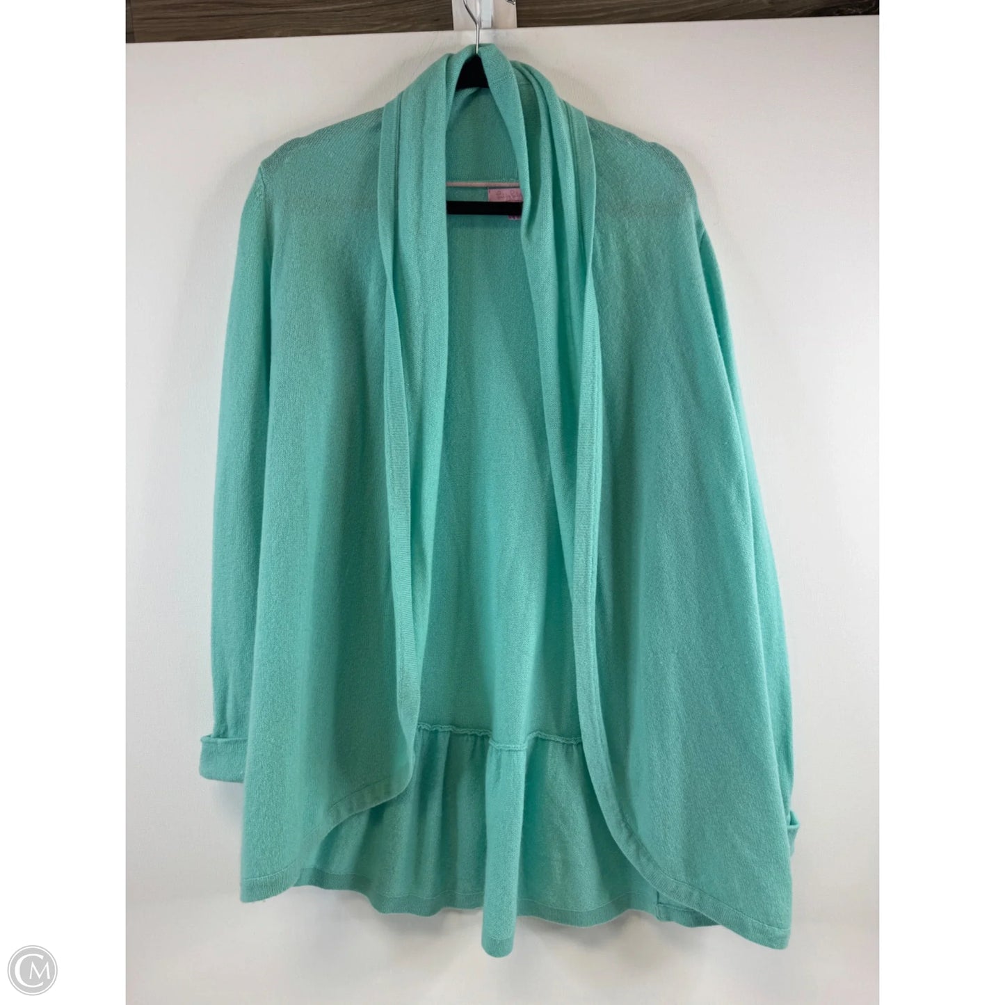 Sweater Cardigan Designer By Lilly Pulitzer In Aqua, Size: M