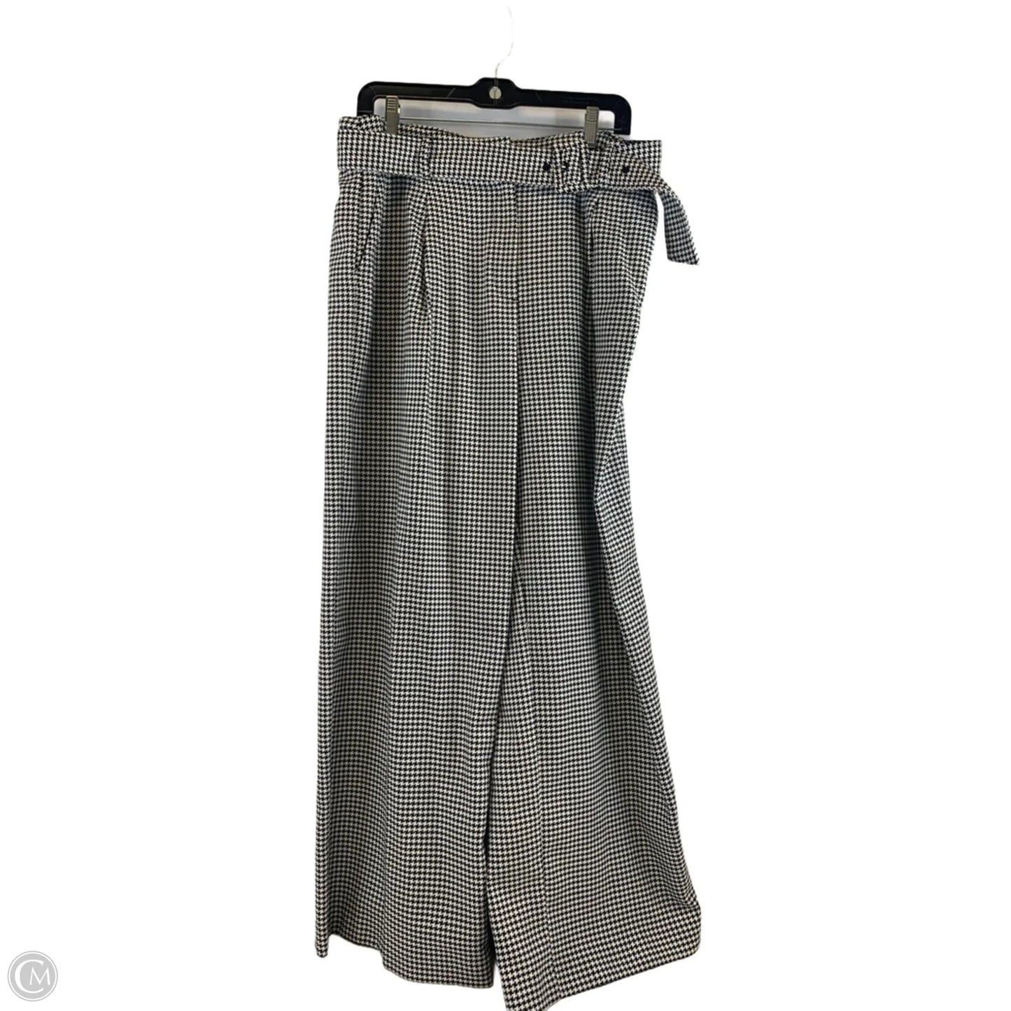 Pants Wide Leg By Loft In Black & White, Size: 10