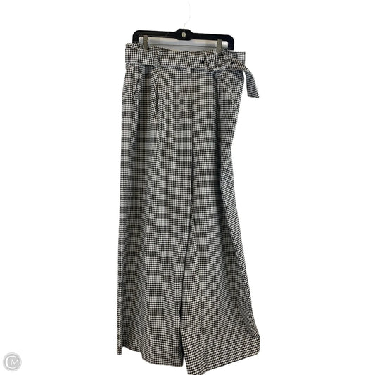 Pants Wide Leg By Loft In Black & White, Size: 10