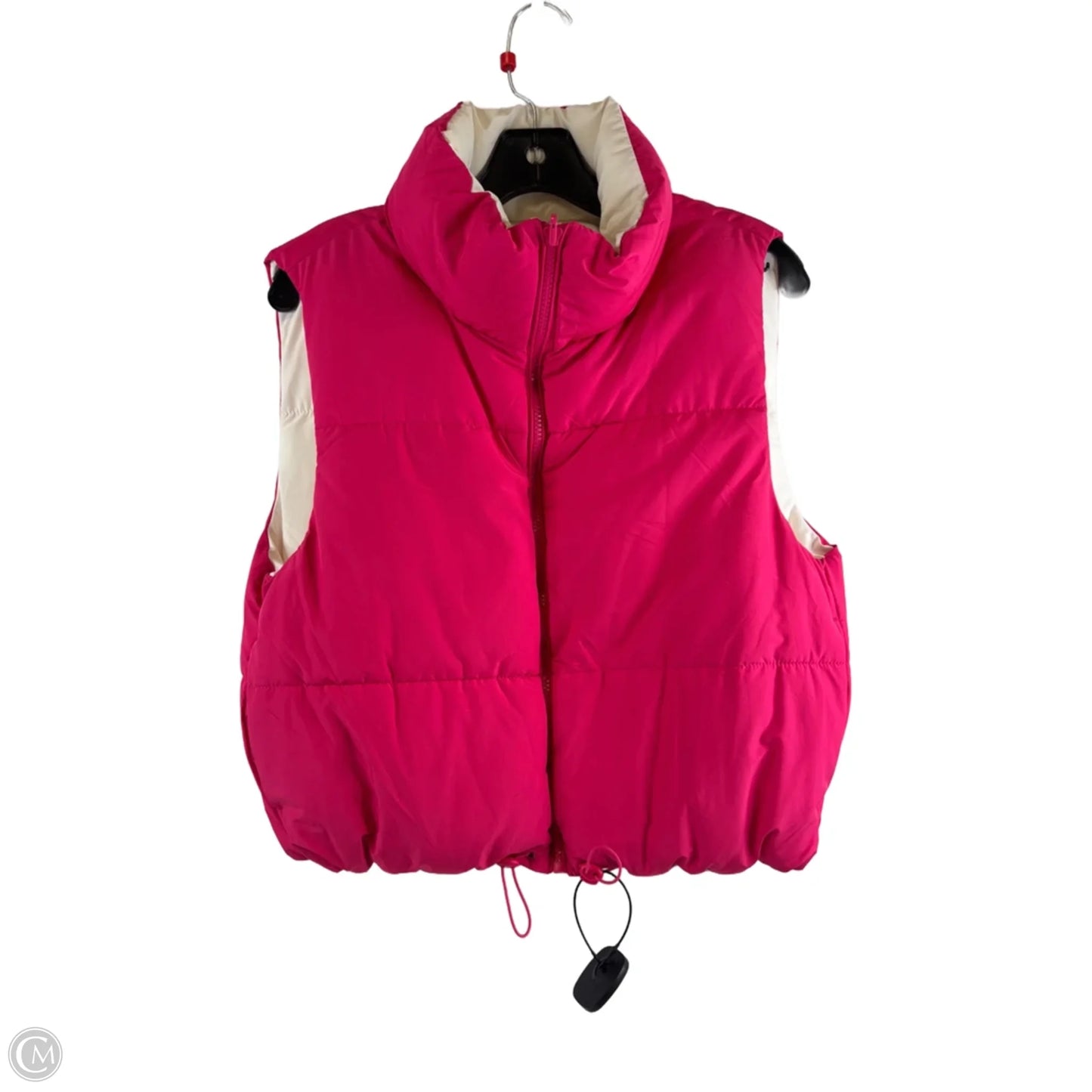 Vest Puffer & Quilted By Love Tree In Pink & White, Size: M