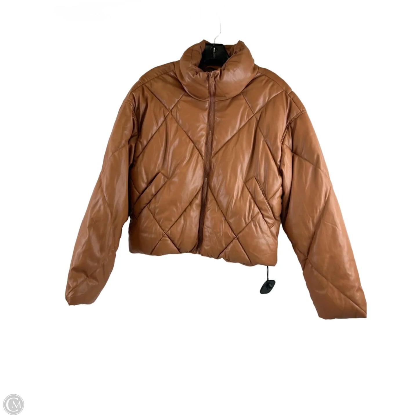 Jacket Puffer & Quilted By Love Tree In Tan, Size: M