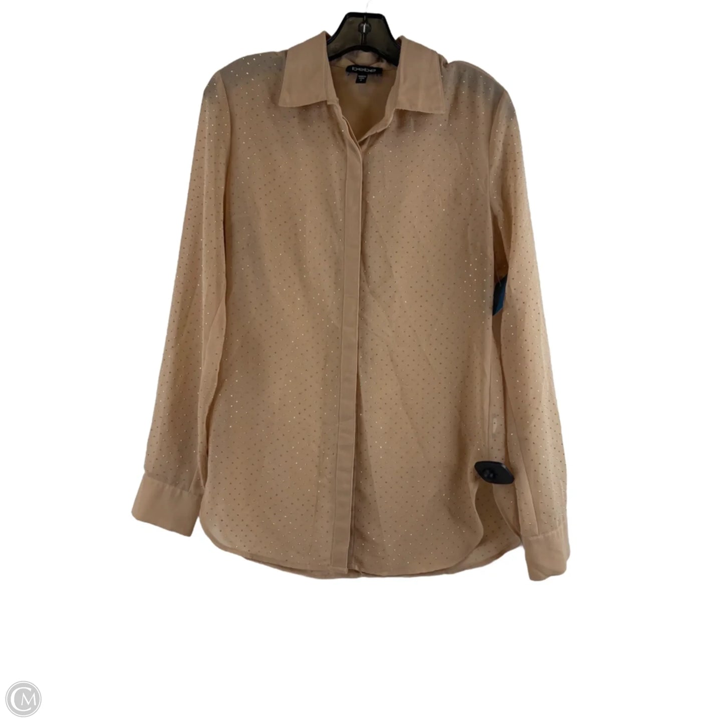 Top Long Sleeve Basic By Bebe In Tan, Size: S
