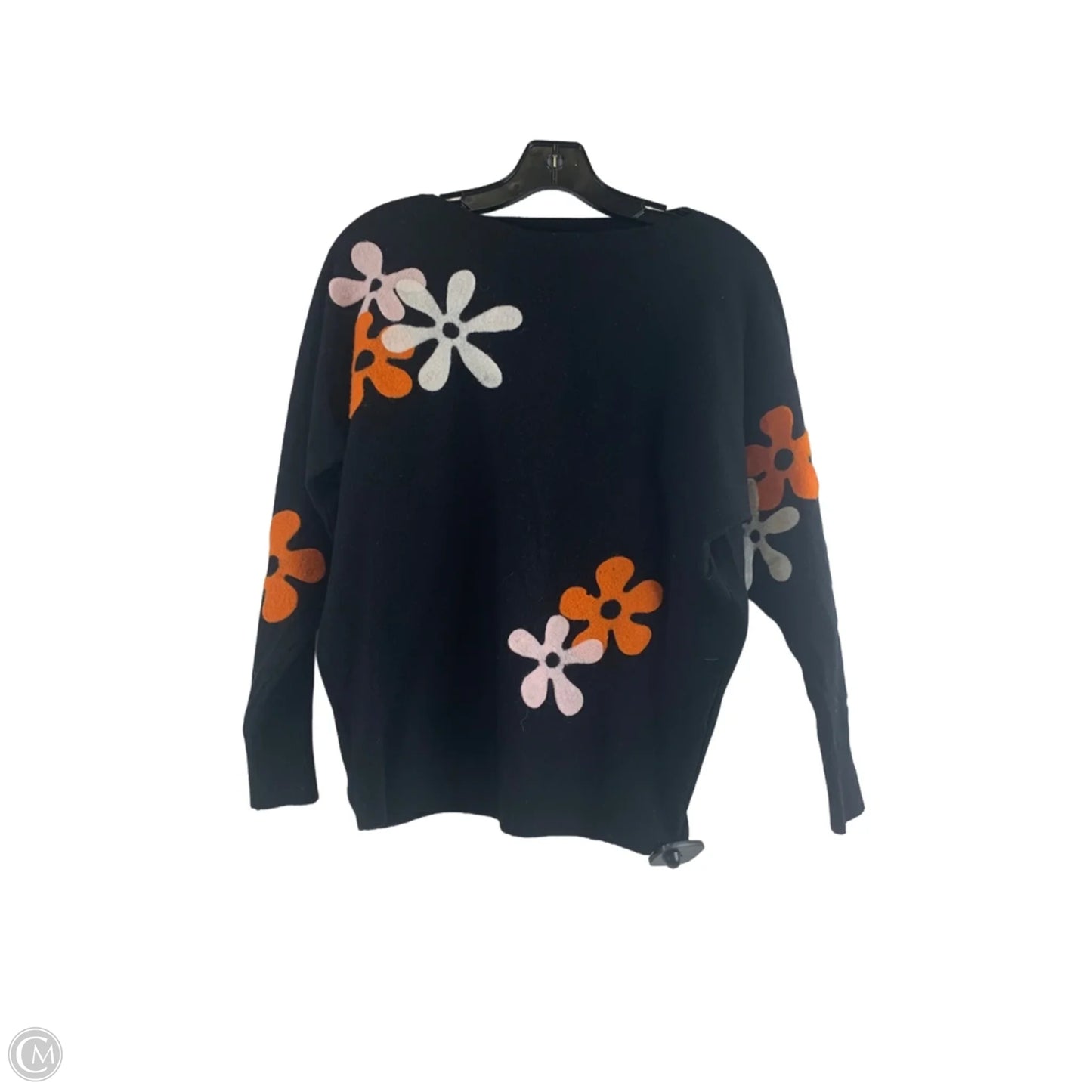 Top Long Sleeve By Clothes Mentor In Black & Orange, Size: S