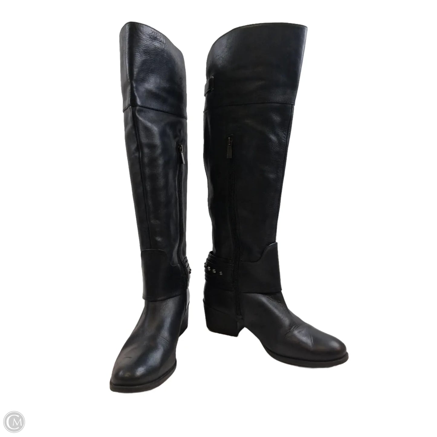 Boots Over-the-knee Heels By Vince Camuto In Black, Size: 10