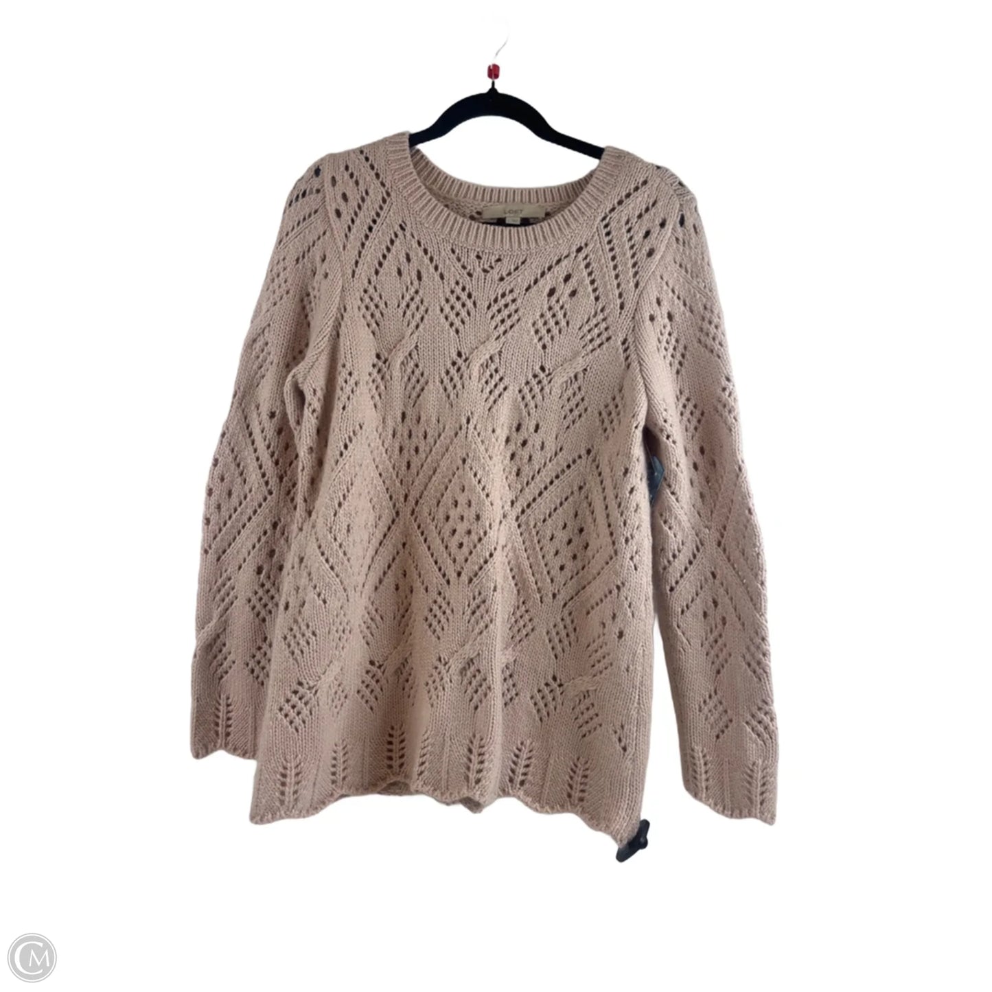 Sweater By Loft In Peach, Size: L