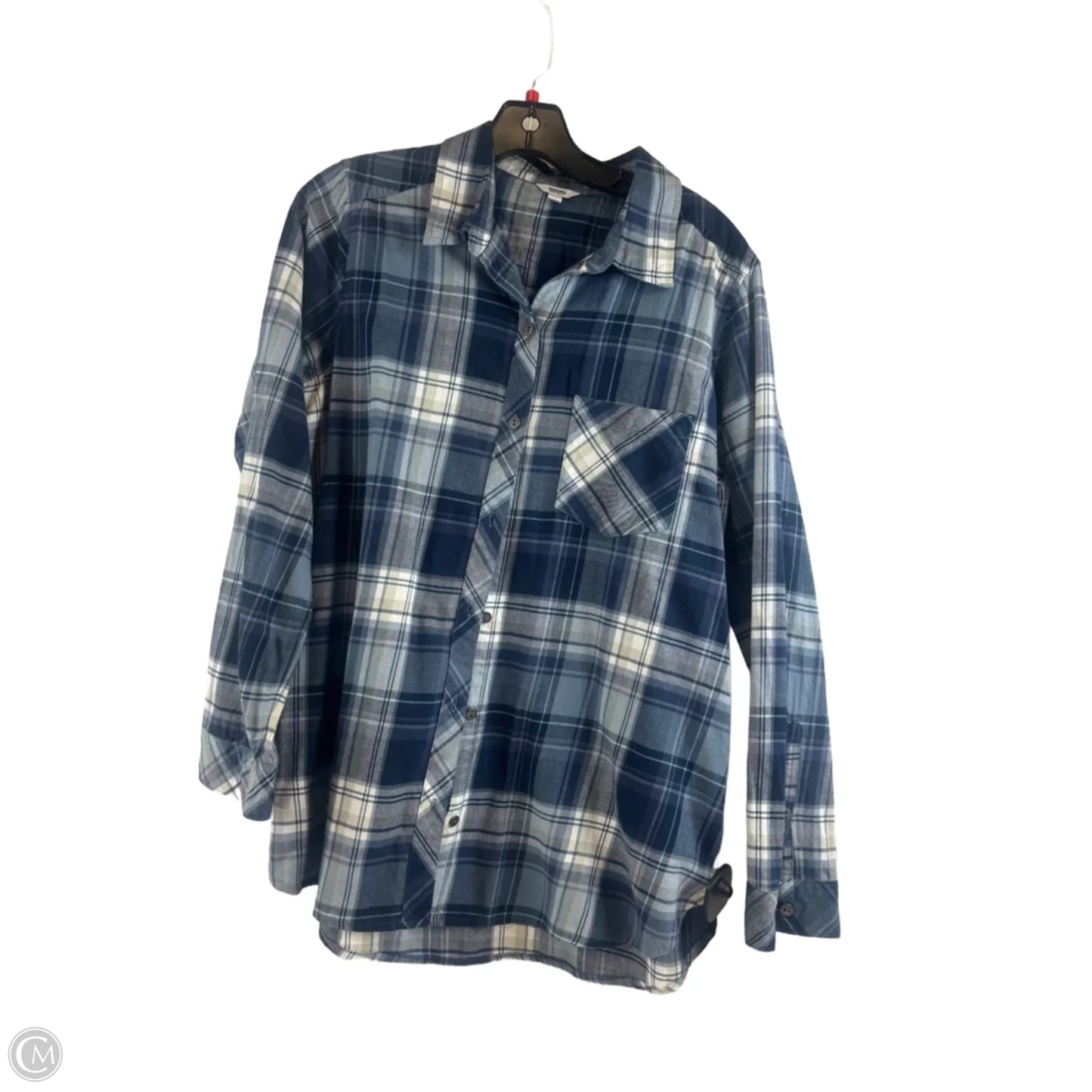 Top Long Sleeve By Sonoma In Plaid Pattern, Size: L
