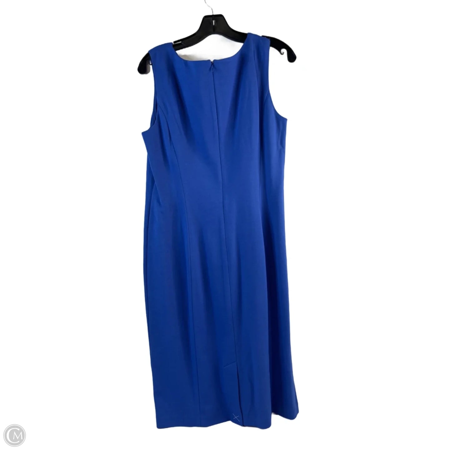Dress Casual Midi By Talbots In Blue, Size: L