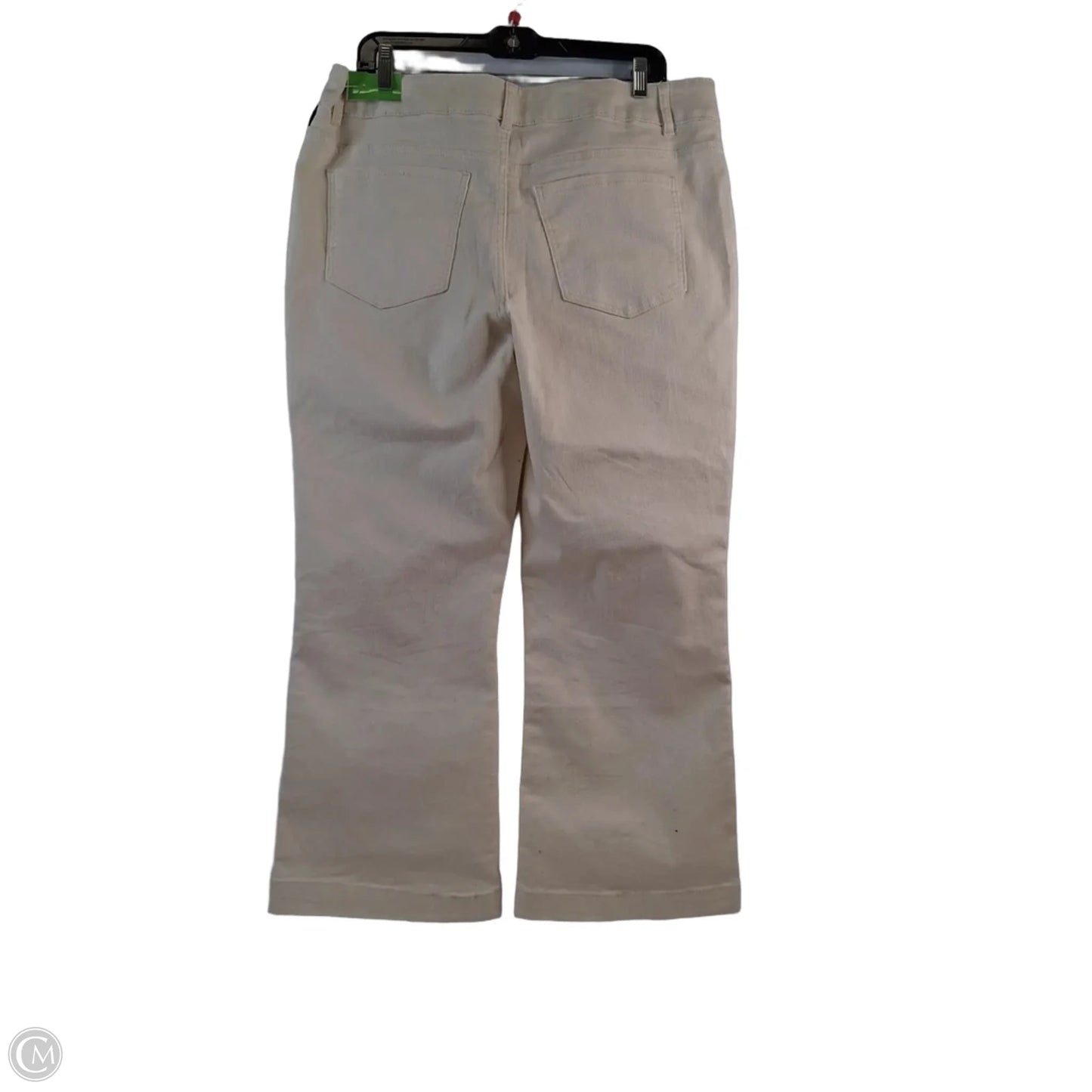 Jeans Cropped By D Jeans In Cream, Size: 14