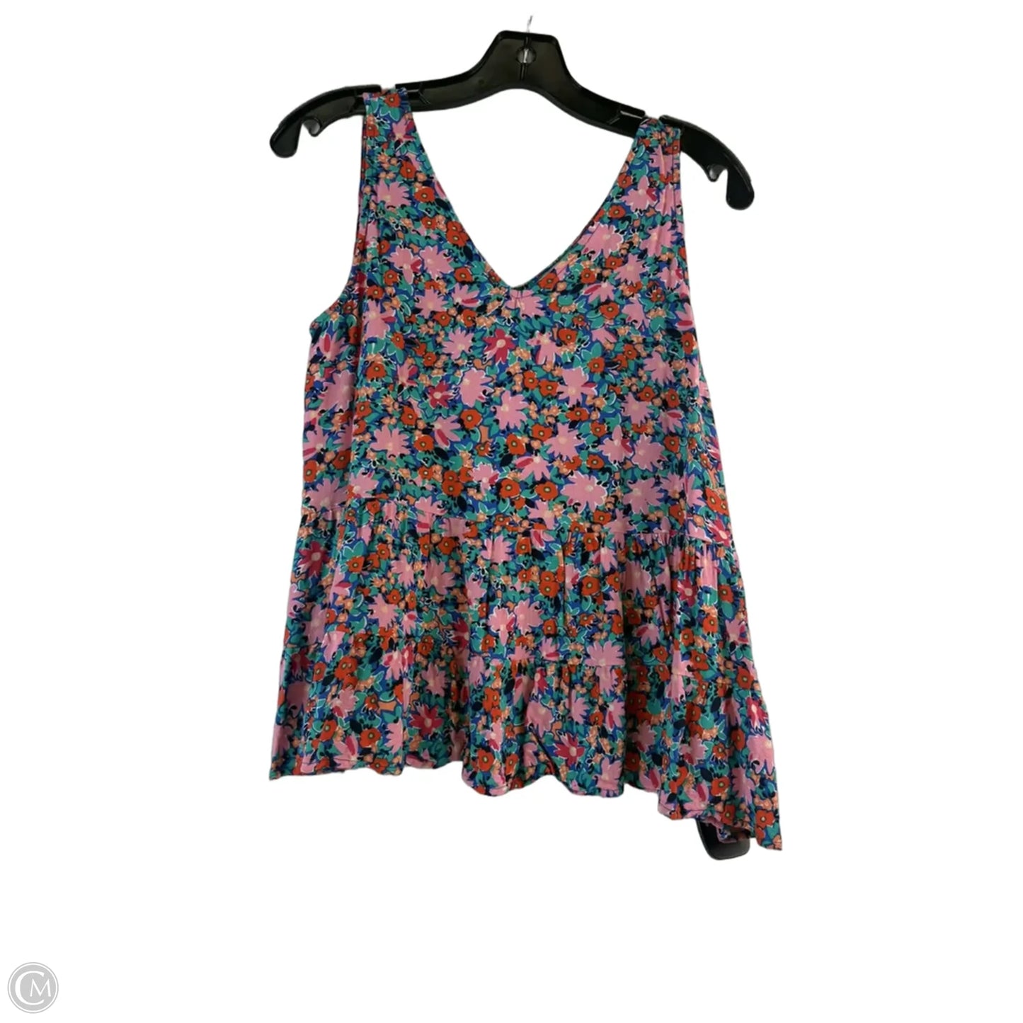 Top Sleeveless By Loft In Floral Print, Size: S