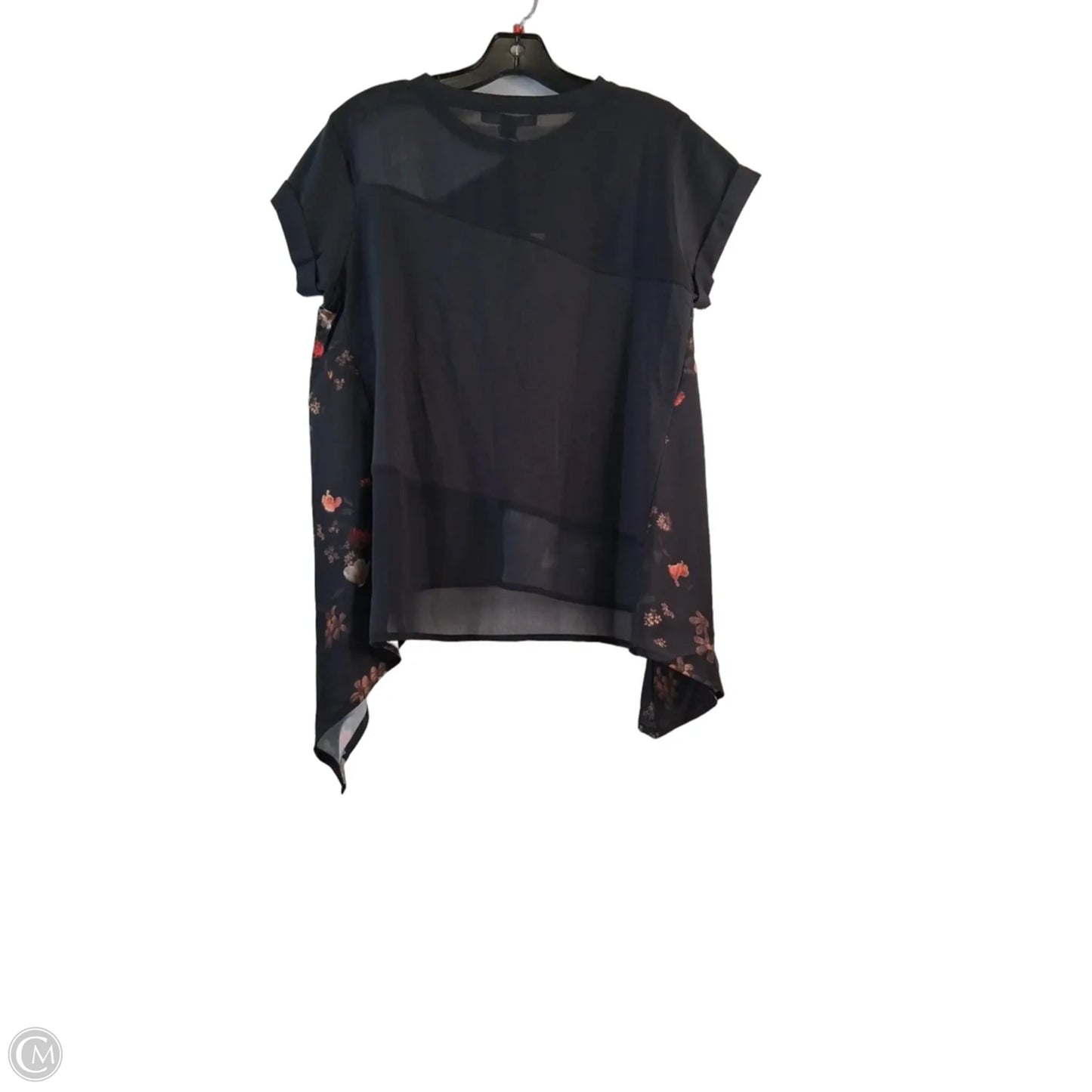 Top Short Sleeve By Clothes Mentor In Black & Orange, Size: M
