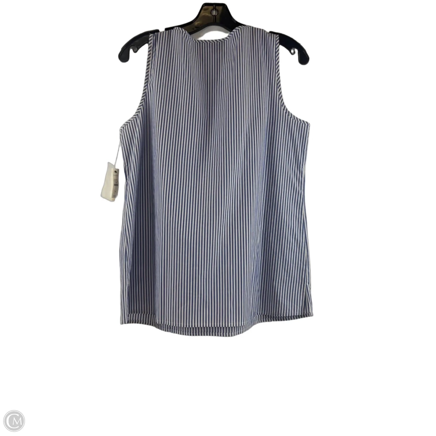 Top Sleeveless By Talbots In Striped Pattern, Size: M