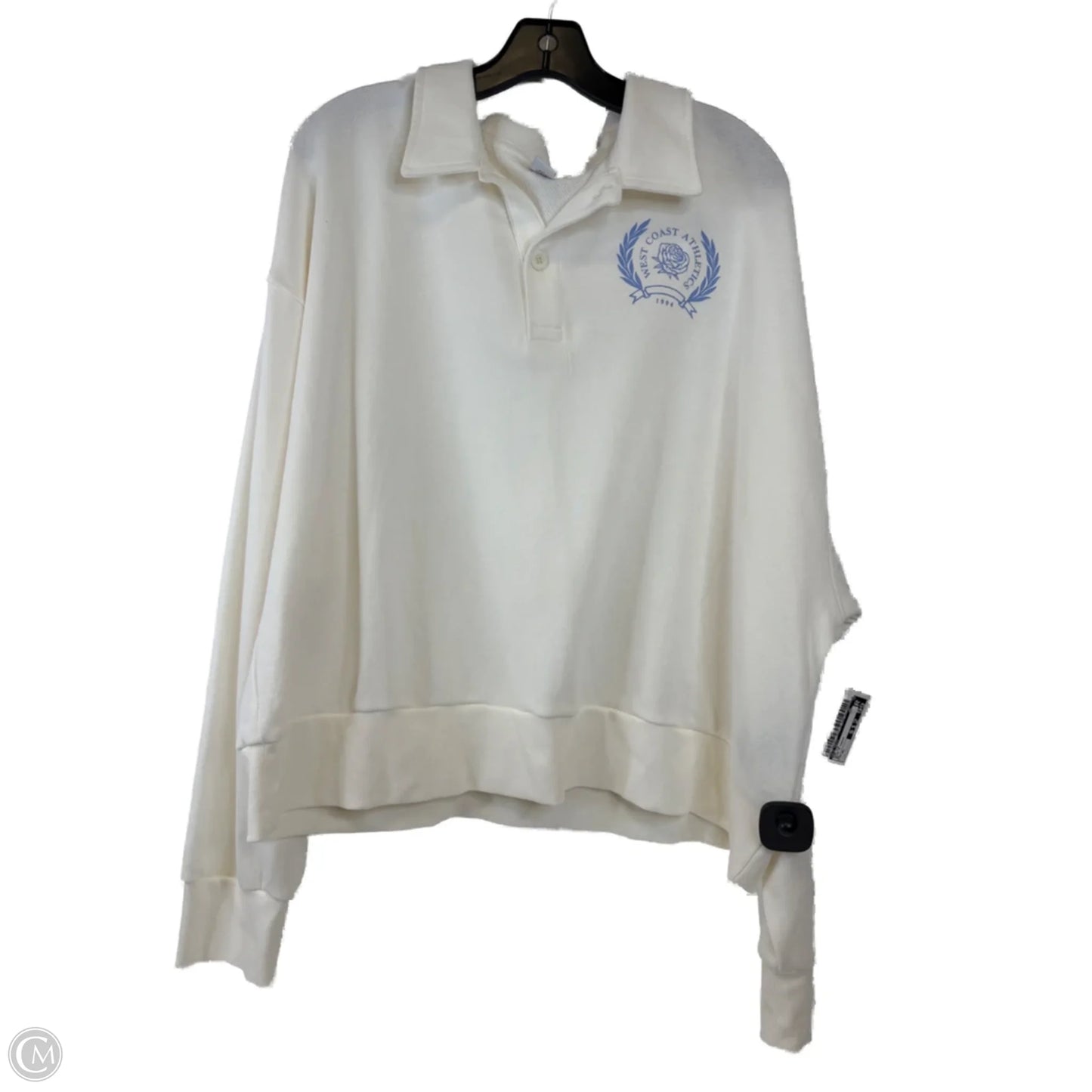 Top Long Sleeve By Old Navy In Blue & Cream, Size: Xl