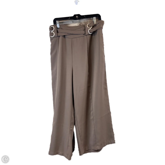 Pants Wide Leg By Clothes Mentor In Brown, Size: 18