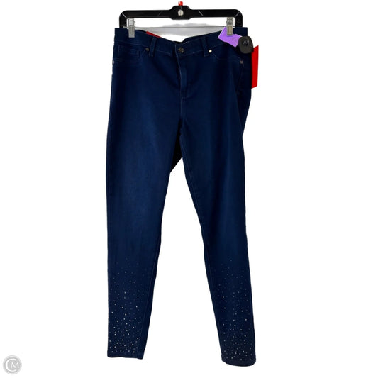 Jeans Skinny By Jennifer Lopez In Blue Denim, Size: 12
