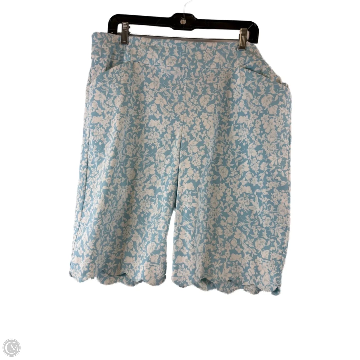 Shorts By Coral Bay In Blue & White, Size: 16