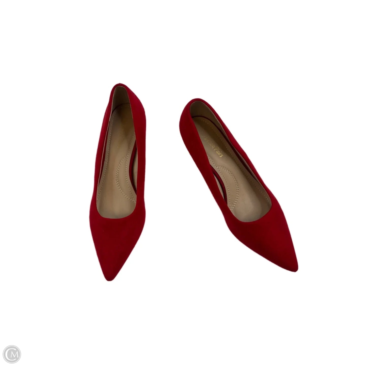 Shoes Heels Kitten By Clothes Mentor In Red, Size: 8.5