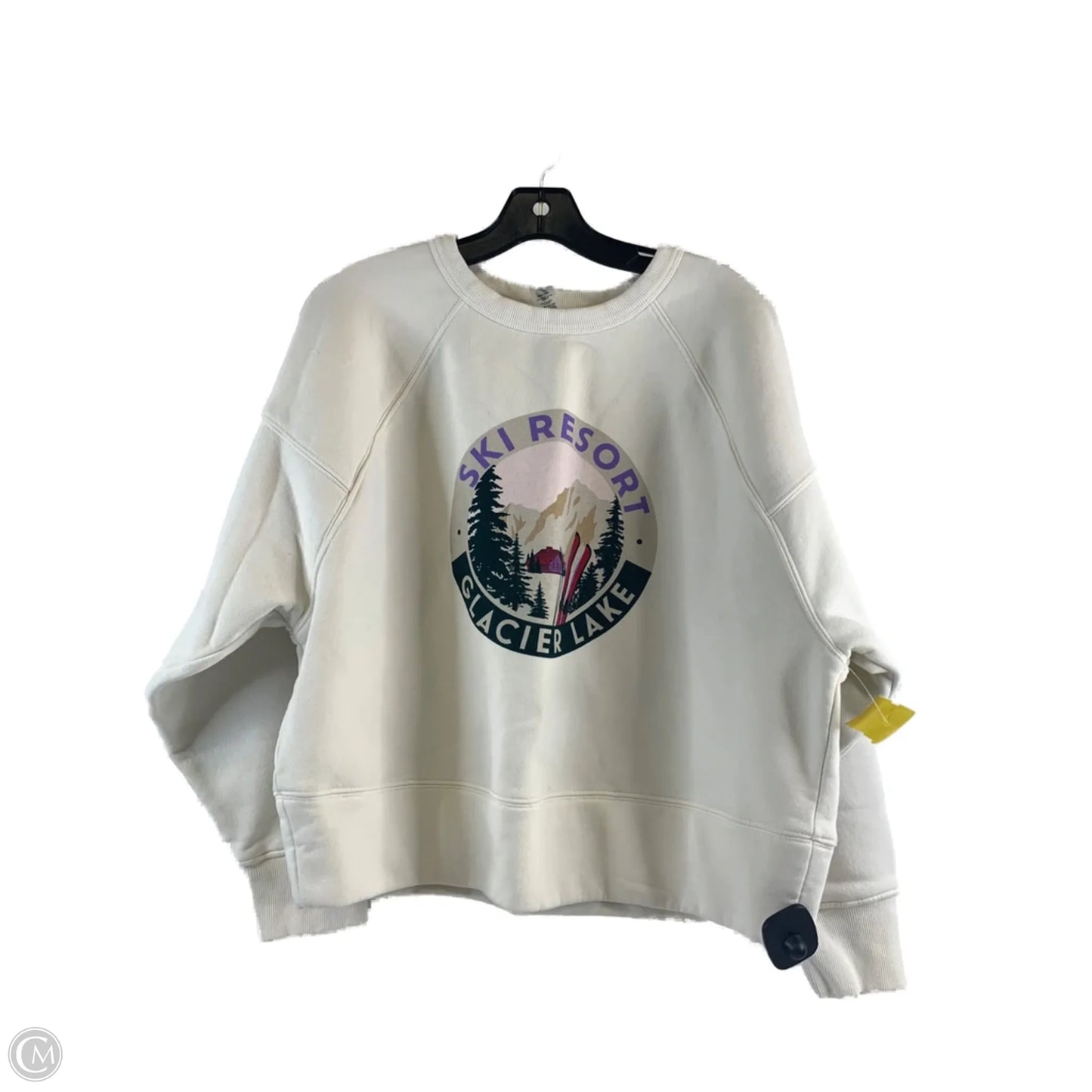 Sweatshirt Crewneck By Lou And Grey In Cream & Green, Size: Xs