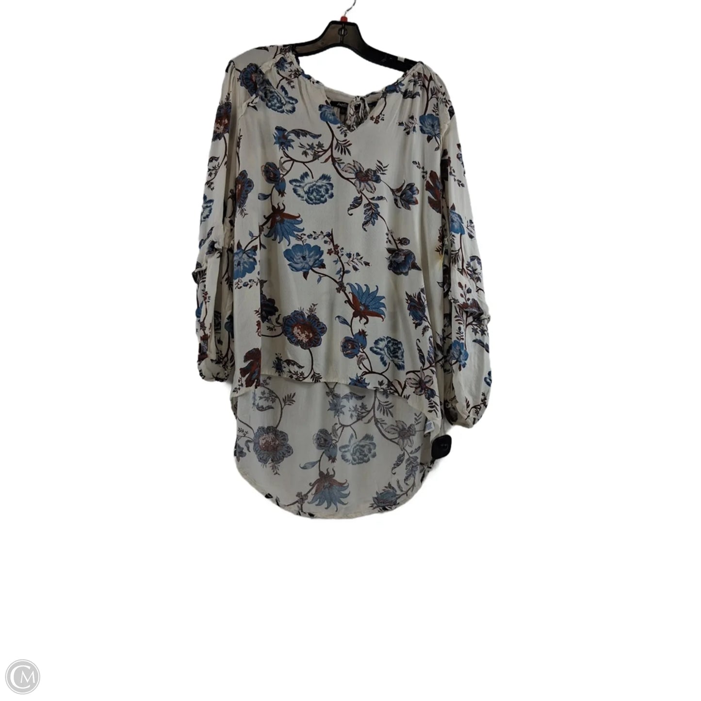 Top Long Sleeve By Angels In Blue & Brown, Size: L