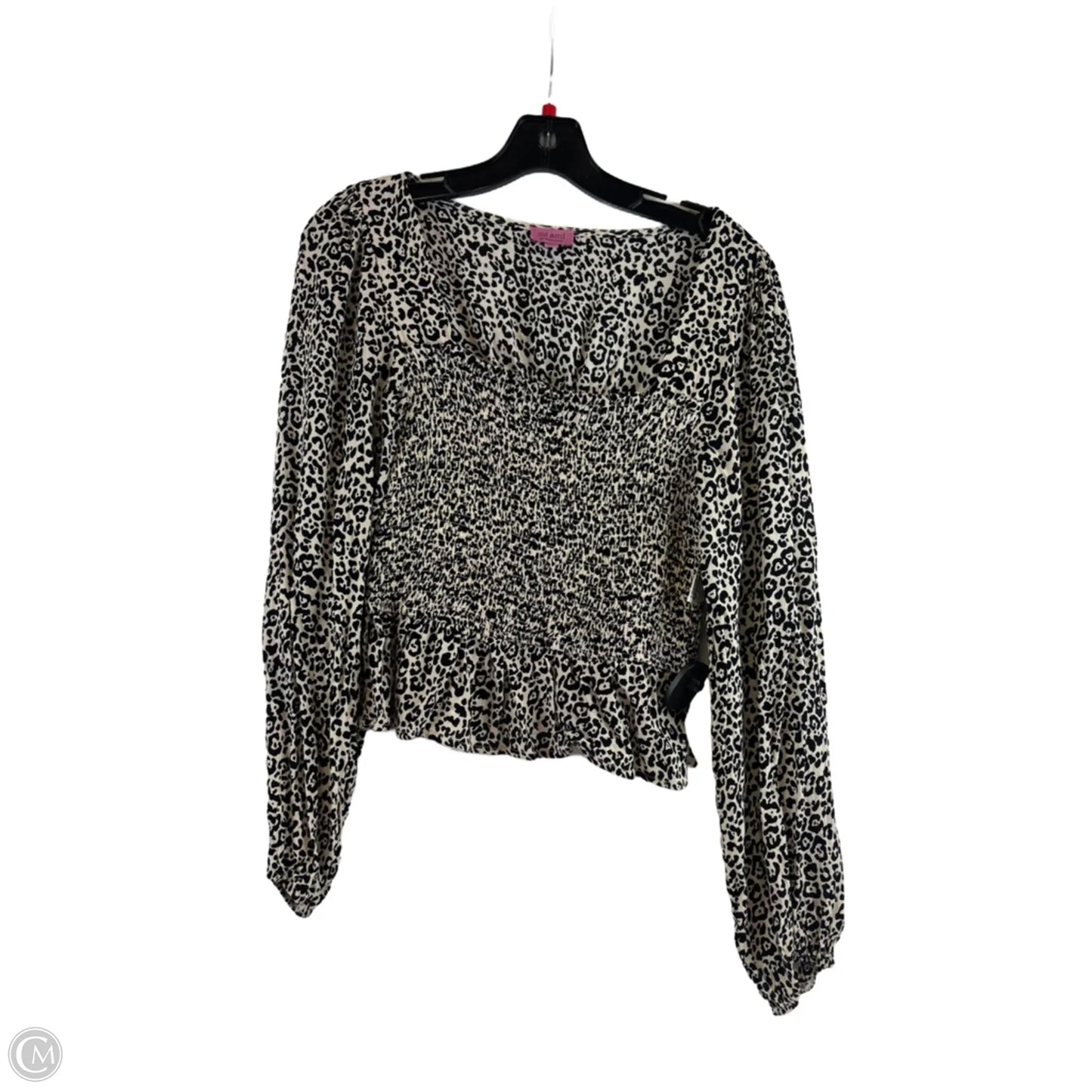 Top Long Sleeve By Mi Ami In Animal Print, Size: M
