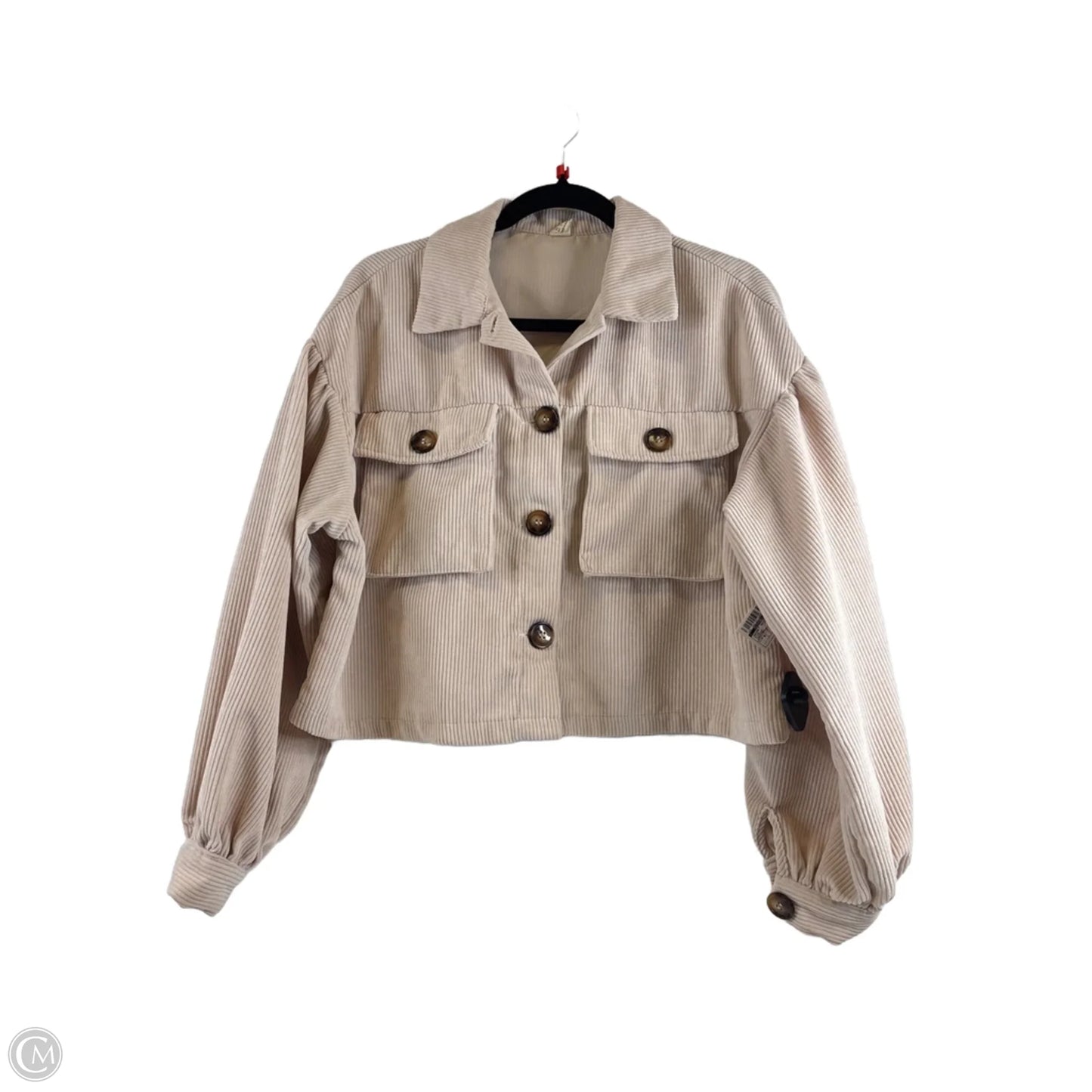 Jacket Shirt By Clothes Mentor In Pink, Size: S