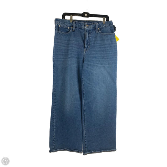 Jeans Wide Leg By J. Crew In Blue Denim, Size: 14