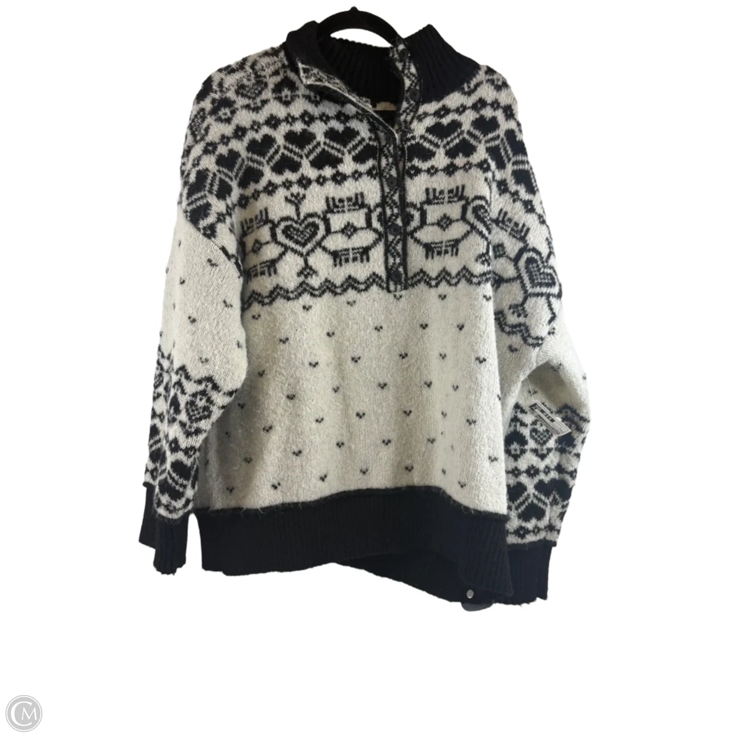 Sweater By American Eagle In Black & White, Size: L