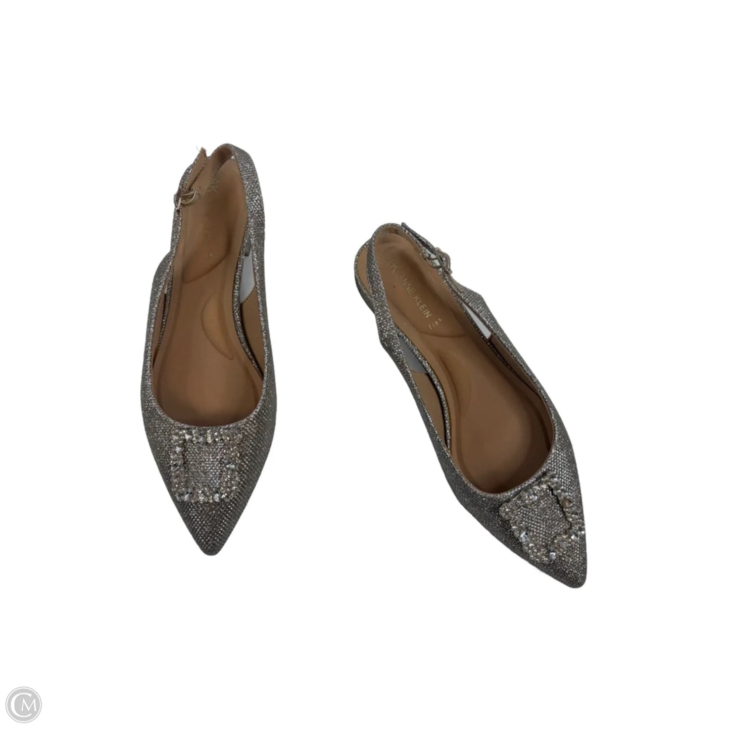 Shoes Flats By Madden Girl In Black & Silver, Size: 9.5
