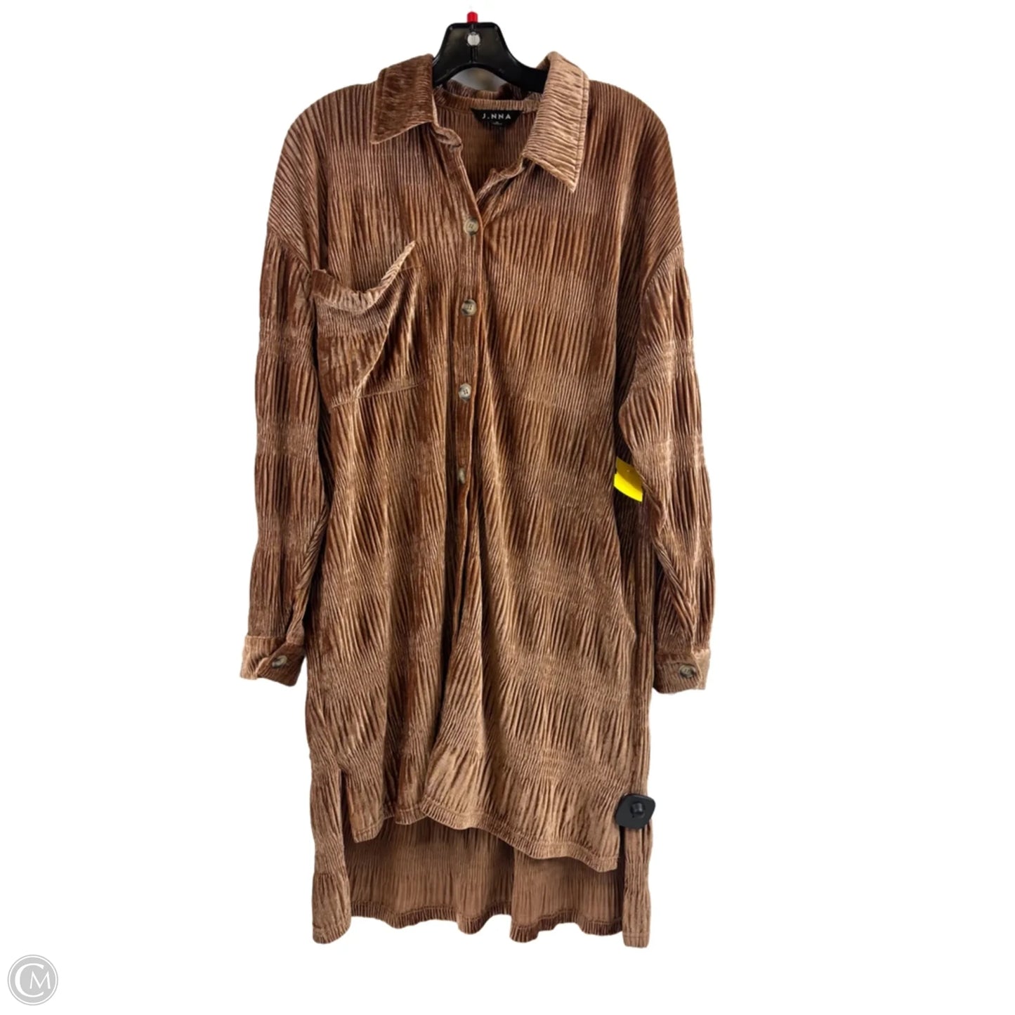 Tunic Long Sleeve By Clothes Mentor In Brown, Size: M