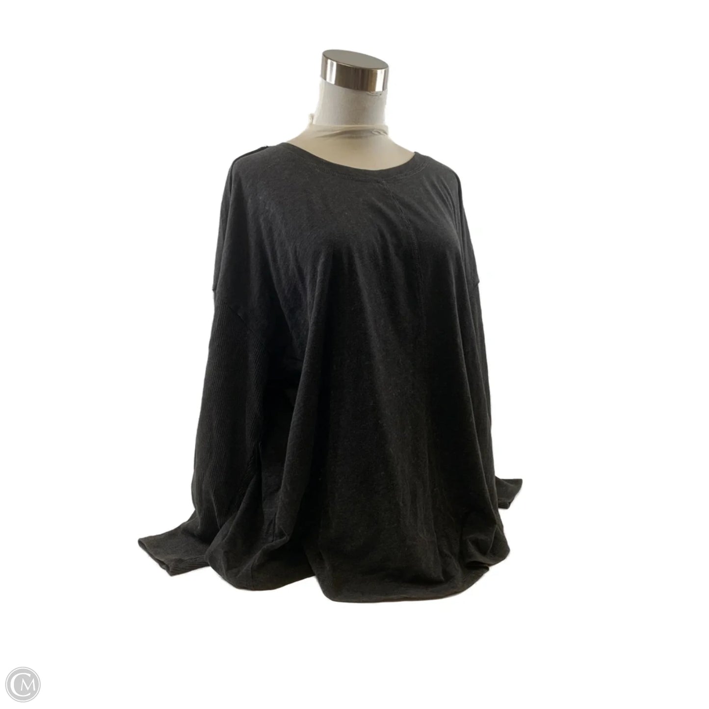 Top Long Sleeve By Terra & Sky In Black, Size: 1x