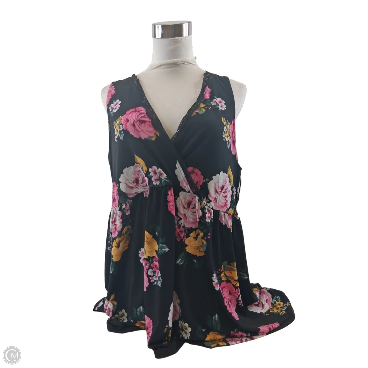 Top Sleeveless By Torrid In Floral Print, Size: 1x