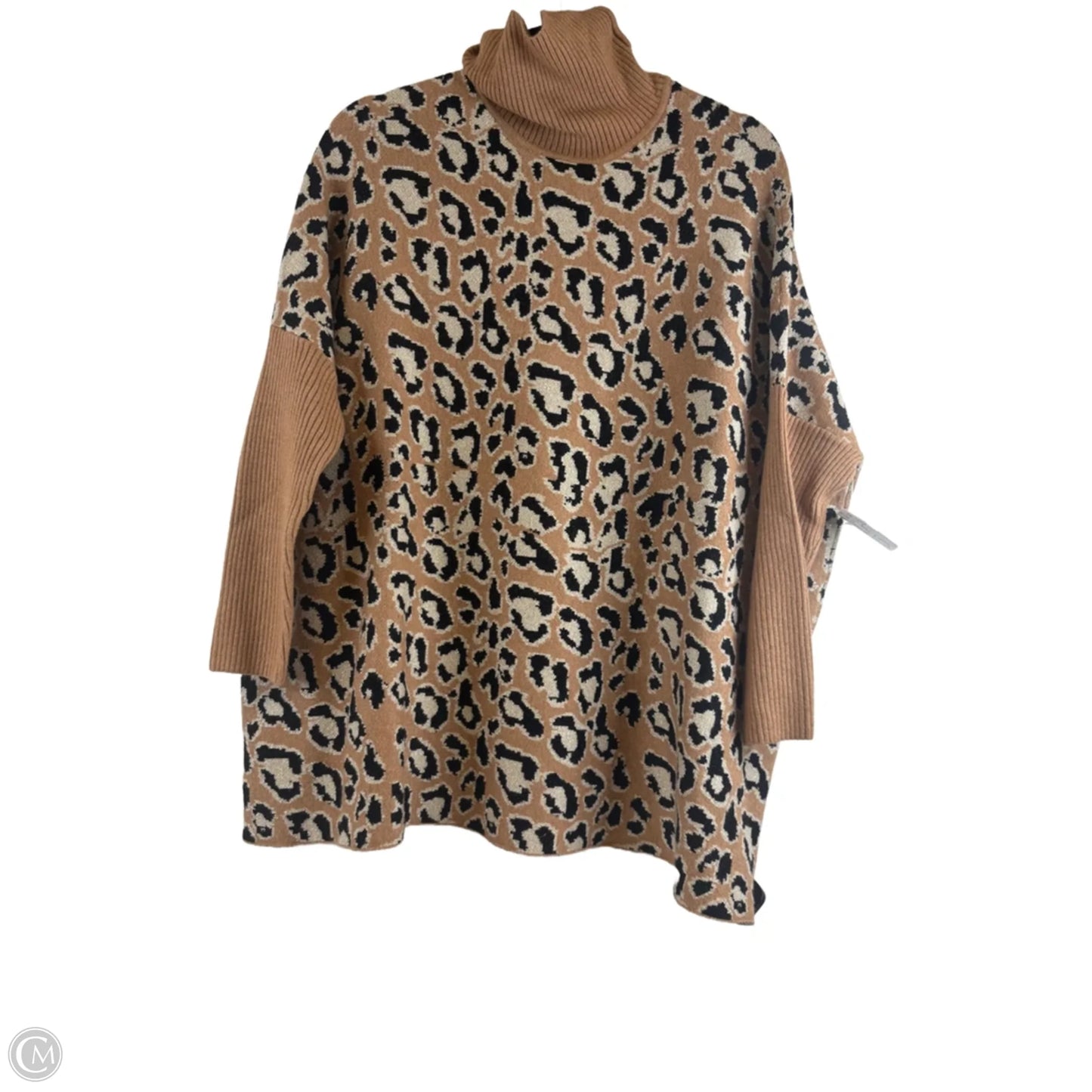 Sweater By Chicos In Black & Brown, Size: S