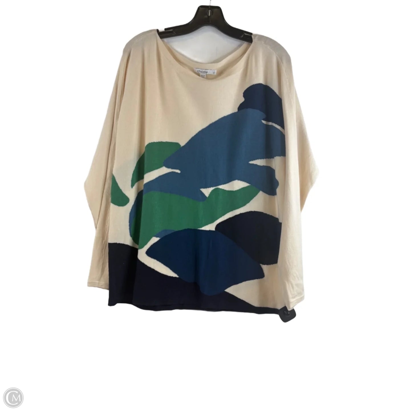 Top Long Sleeve By Chicos In Multi-colored, Size: M