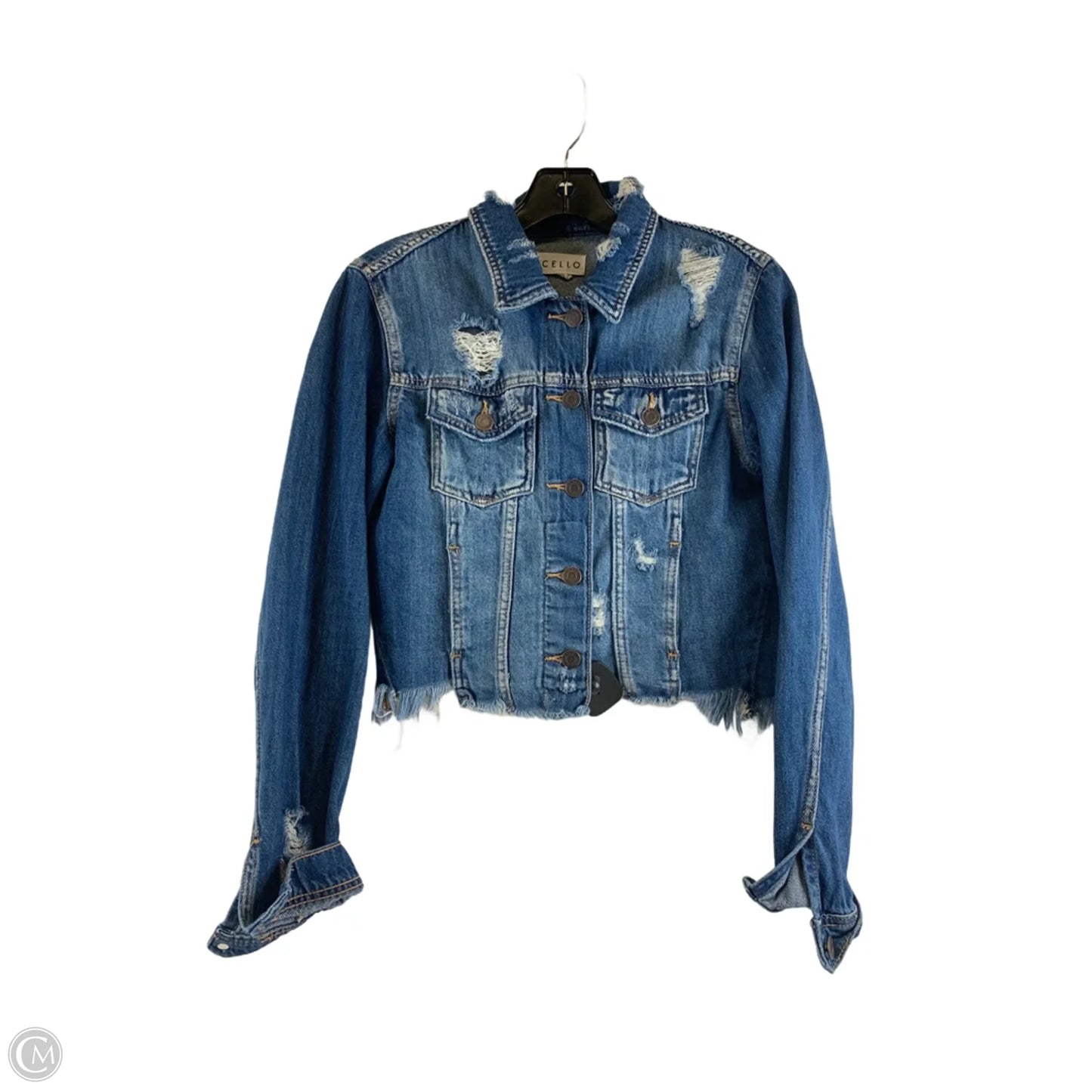 Jacket Denim By Cello In Blue Denim, Size: S