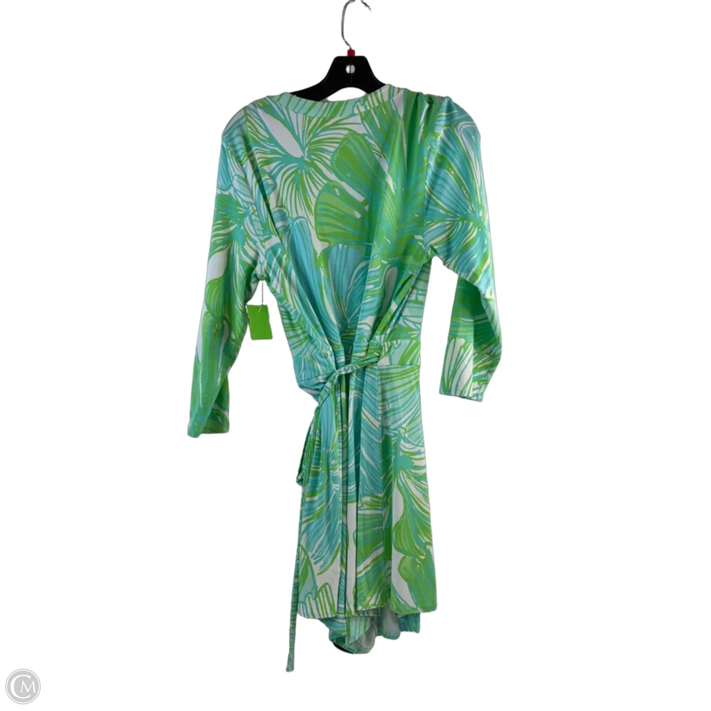 Dress Designer By Lilly Pulitzer In Green & White, Size: Xl