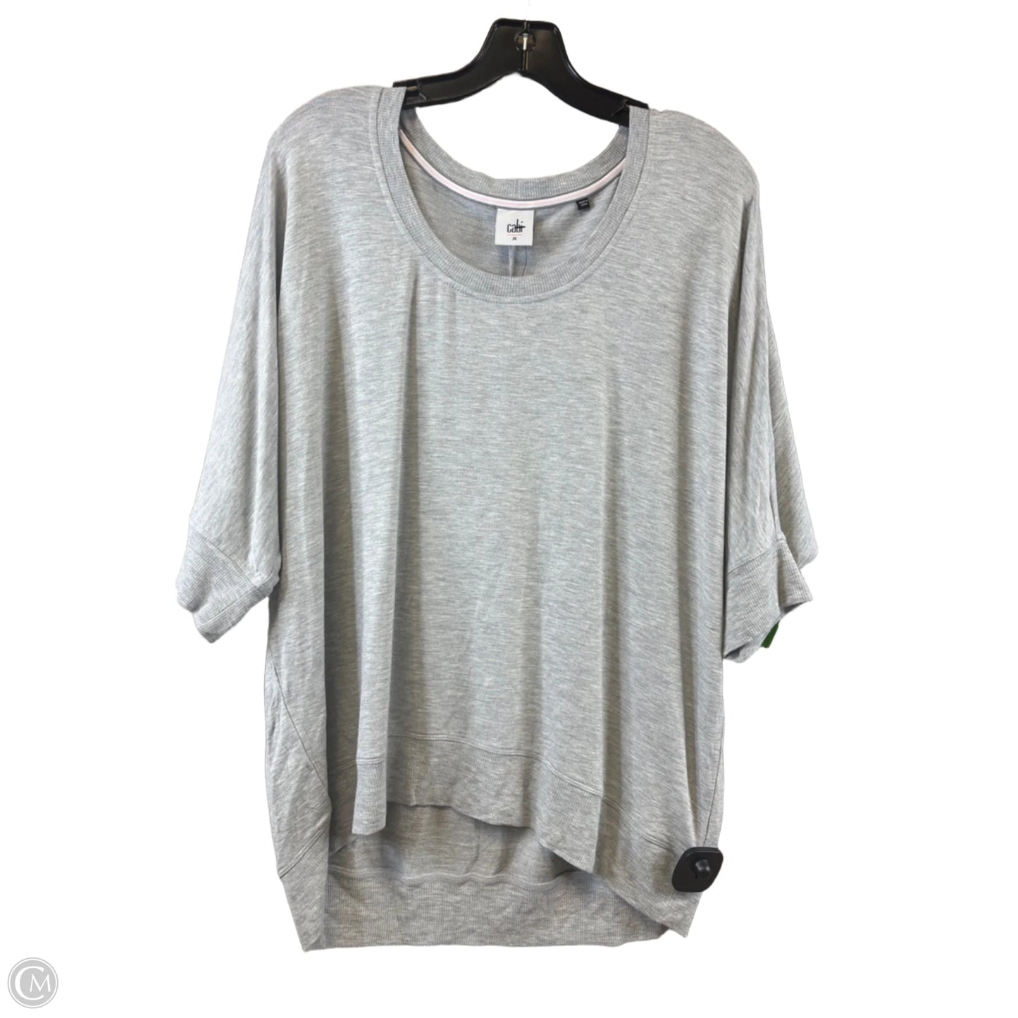 Top Short Sleeve Basic By Cabi In Grey, Size: M