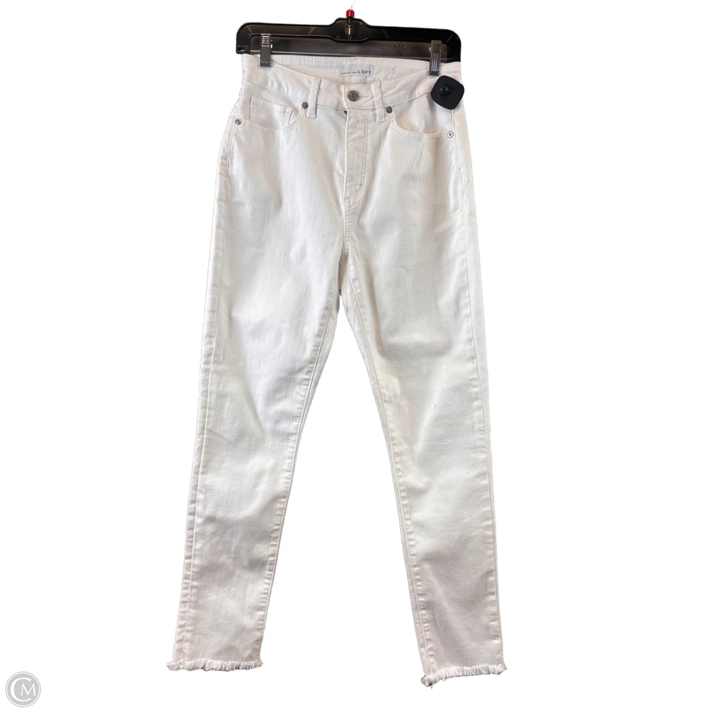 Jeans Skinny By Loft In White Denim, Size: 2