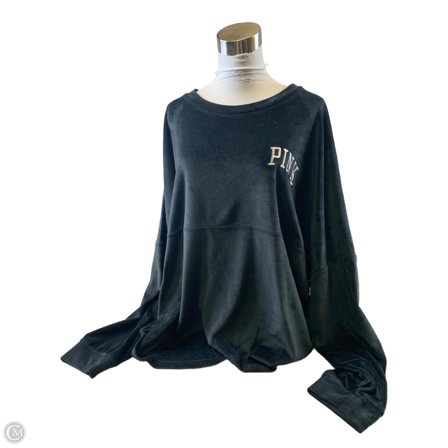 Sweatshirt Crewneck By Pink In Black, Size: Xxl