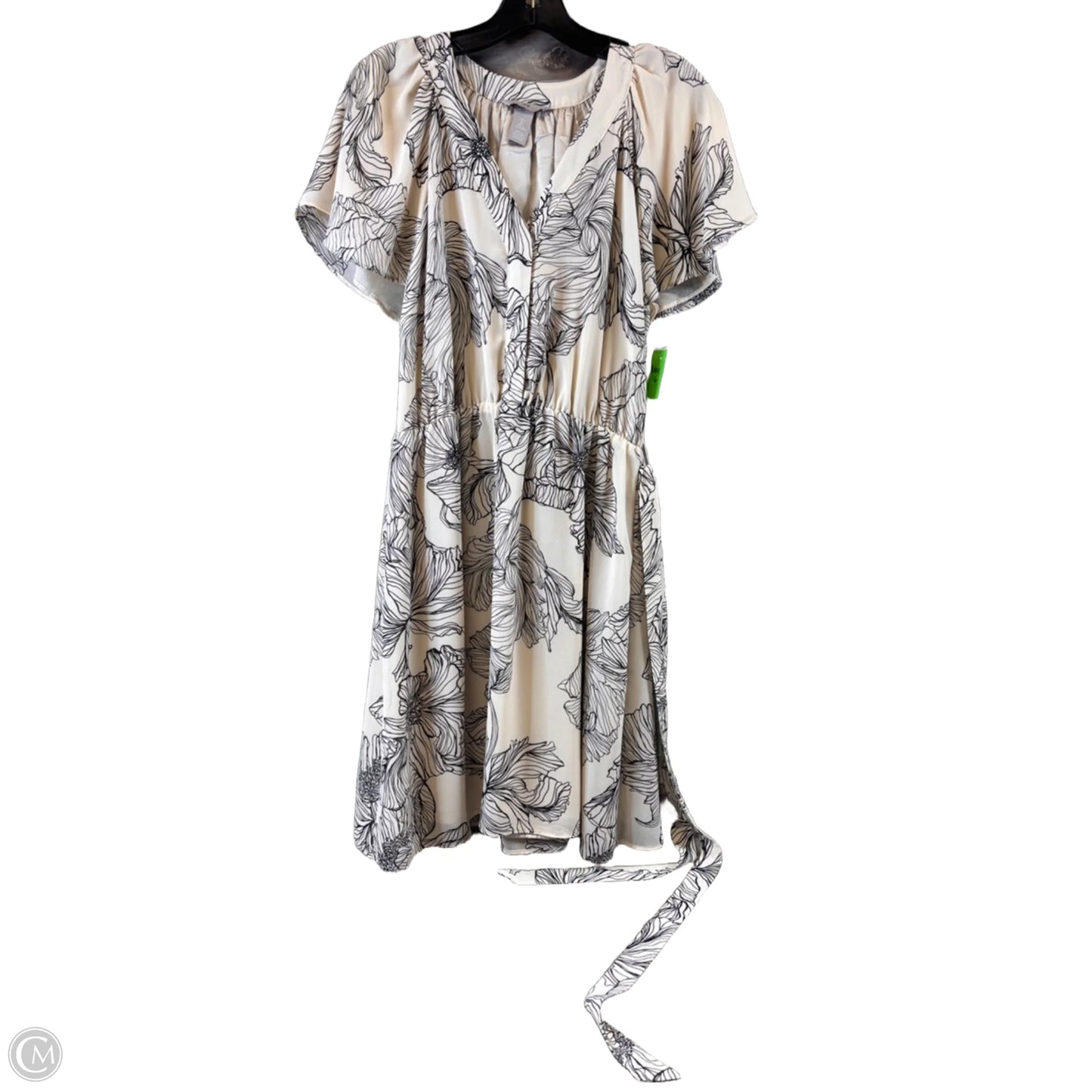 Dress Casual Short By H&m In Black & Cream, Size: S