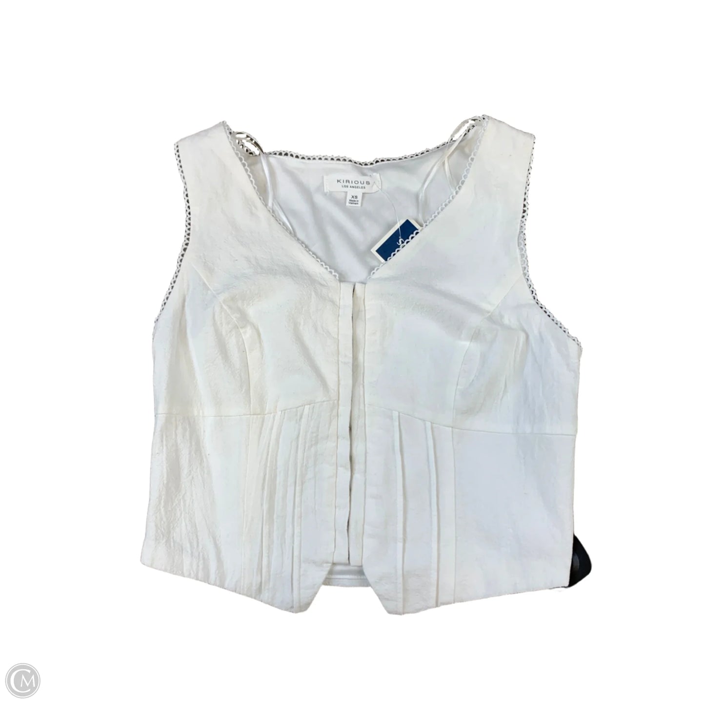 Top Sleeveless By Clothes Mentor In White, Size: Xs