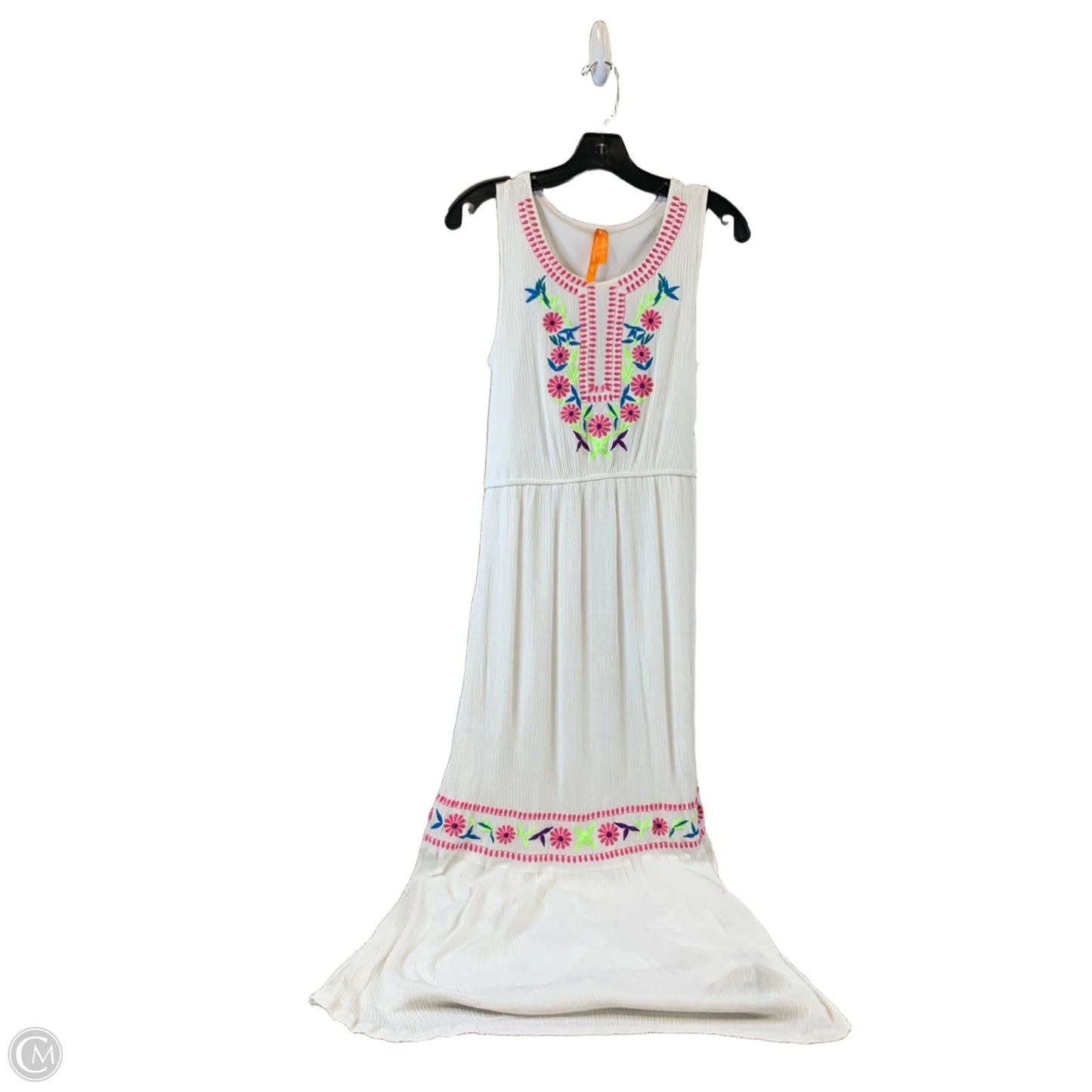 Dress Casual Maxi By Magic In Pink & White, Size: L