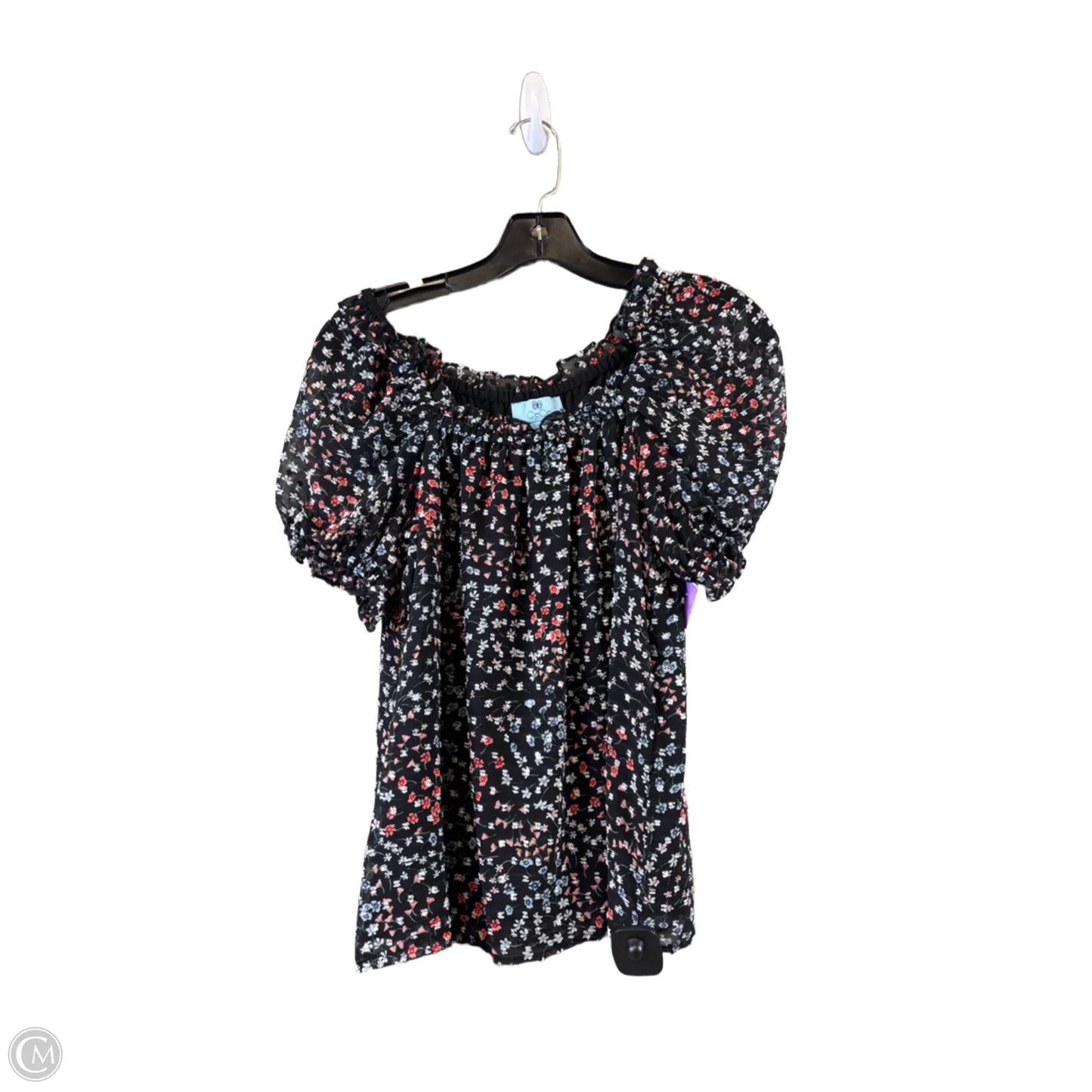 Top Short Sleeve Basic By Cece In Floral Print, Size: Xs