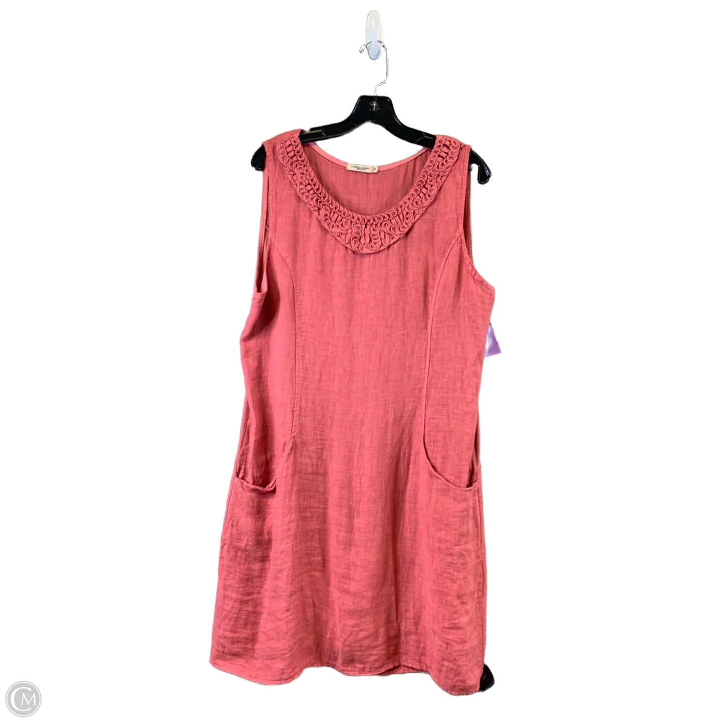 Dress Casual Midi By Clothes Mentor In Coral, Size: Xl